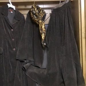 3 piece maxi skirt, with long sleeve jacket ,scarf